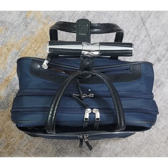 Knomo Luggage Knomo Mayfair Nylon Burlington 15-Inch N/S Trolley, Navy, One Size - Picture 8 of 10